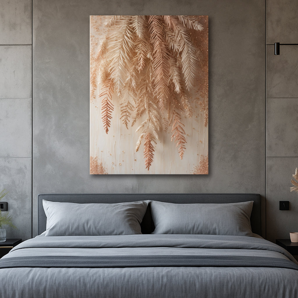Golden Petal Symphony Wall Art
