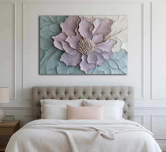 Pastel Garden Blossom Wall Art – Oversized Botanical Elegance