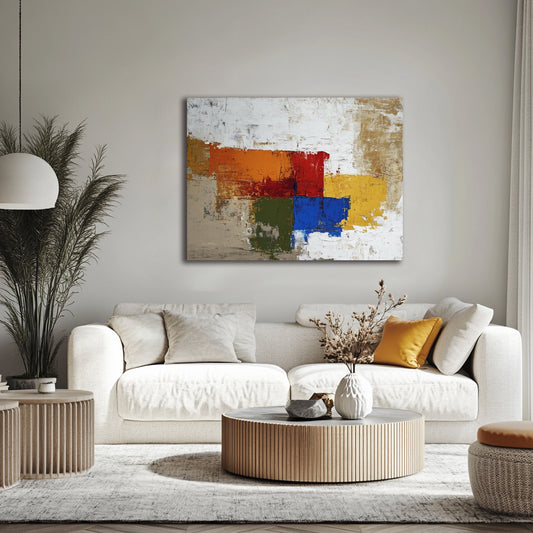 Urban Color Grid – Abstract Geometric Wall Art