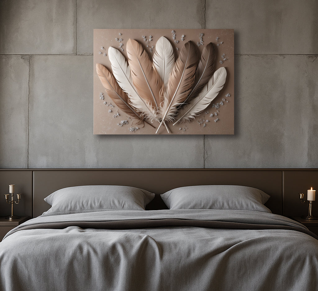 Whispered Feathers Harmony Canvas Wall Art