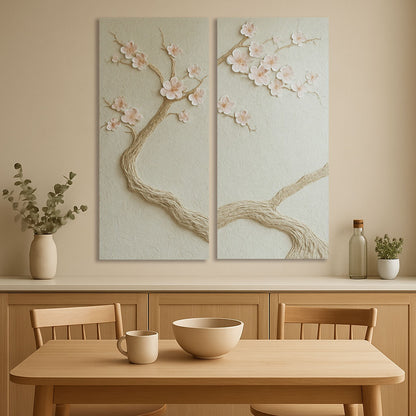 Whispering Branches – Rose | Blush Pink Floral Wall Art for Bedroom & Living Room