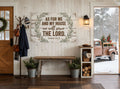 As For Me and My House We Will Serve the Lord Wall Art – Joshua 24:15 Rustic Farmhouse Christian Canvas Decor for Living Room