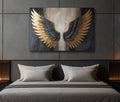 Ascend in Gold Winged Elegance Canvas Print (Flat Finish)