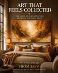 Atelier – Ember Horizon | Hand-Embellished Luxury Abstract Canvas Wall Art