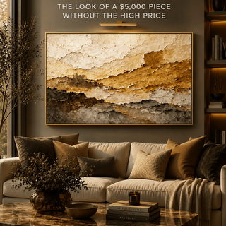 Golden Strata Wall Art – Hand Painted Atelier Collection