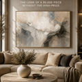Atelier – Whispered Horizon | Hand-Embellished Abstract Canvas Wall Art