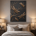 Black and Gold Wild Animals Wall Art – Luxury Canvas Wall Decor (Flat or 3D Hand-Embellished Finish)