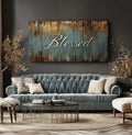 Blessed Canvas Wall Art – Inspirational Farmhouse Décor for Home & Living Room