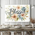 Blessed Floral Harmony – Rustic Farmhouse Wall Art Canvas