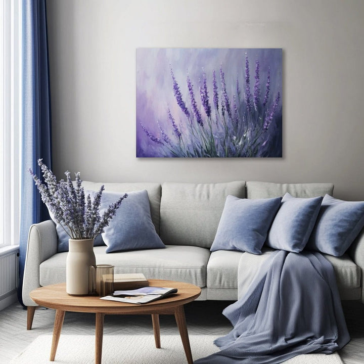 Blooming Lavender Breeze – Purple Floral Canvas Wall Art - Sense for Decor