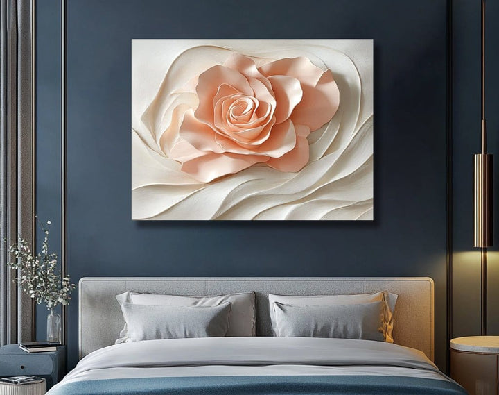Blush Petal Flow – Elegant Rose Wall Art Canvas - Sense for Decor