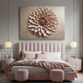 Blush Radiance – Rose Gold Floral Wall Art Canvas