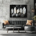 Celestial Crystals – Modern Crystal Cluster Wall Art Canvas