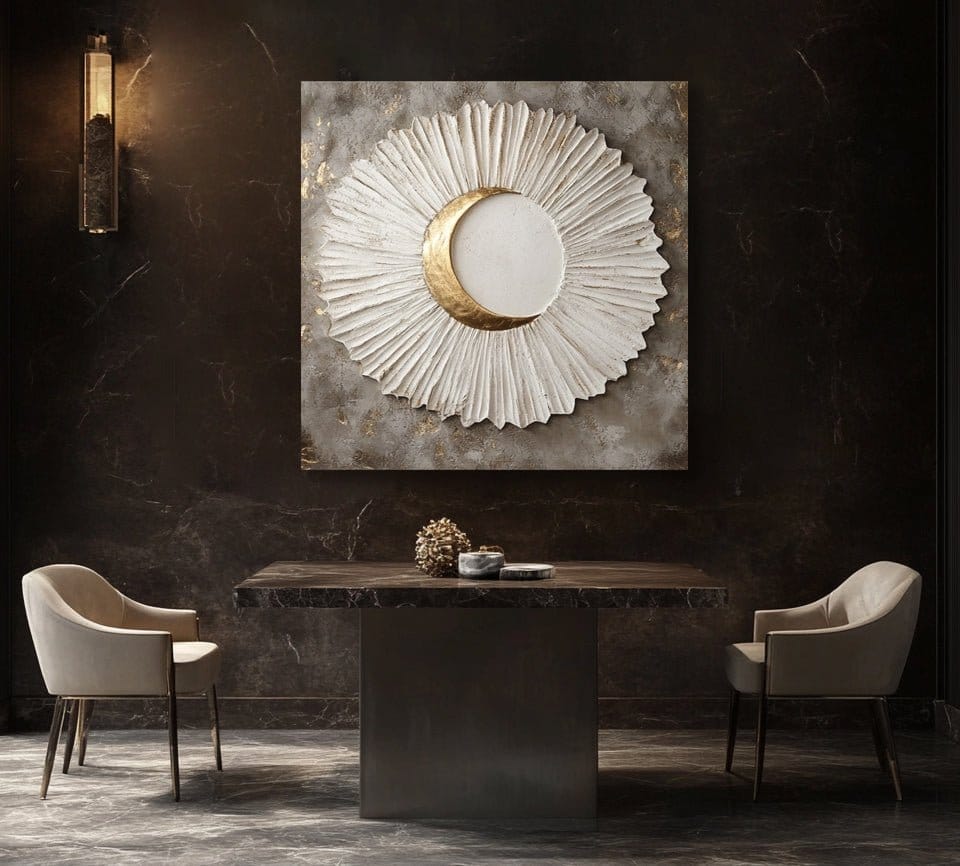 Celestial Grace – Crescent Moon Wall Art for Modern Spaces - Sense for Decor