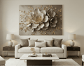 Champagne Petals Bloom Look Floral Canvas Wall Art