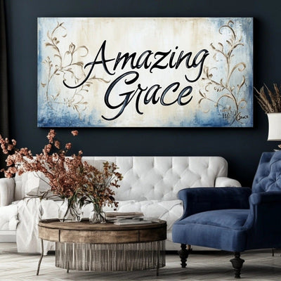 Christian wall art: Amazing Grace V14 - Sense for Decor