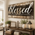 Christian Wall Art: Blessed Is The Home - Religious Housewarming Gift