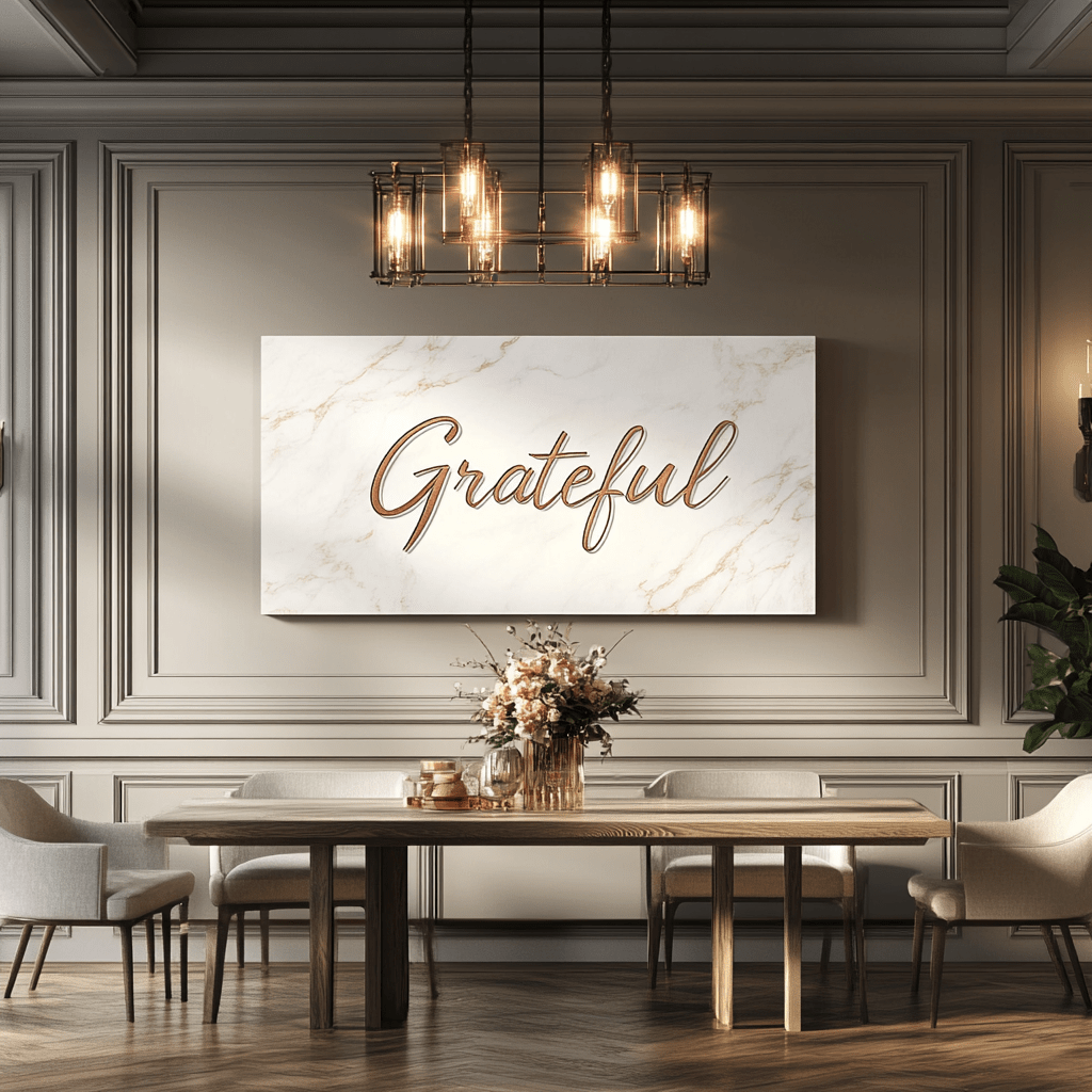 Christian Wall Art: Grateful Sign V6 - Sense for Decor