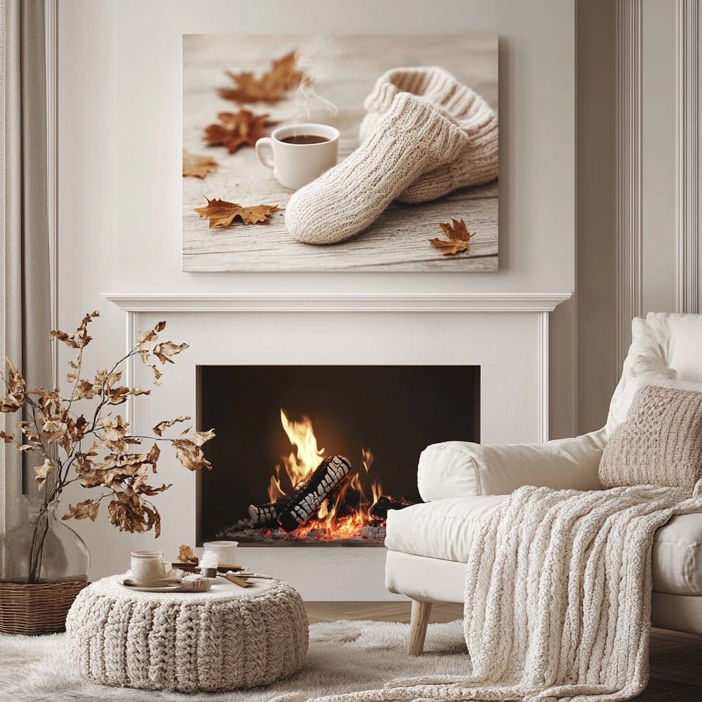 Cozy Moments – Autumn Morning Canvas Wall Art - Sense for Decor