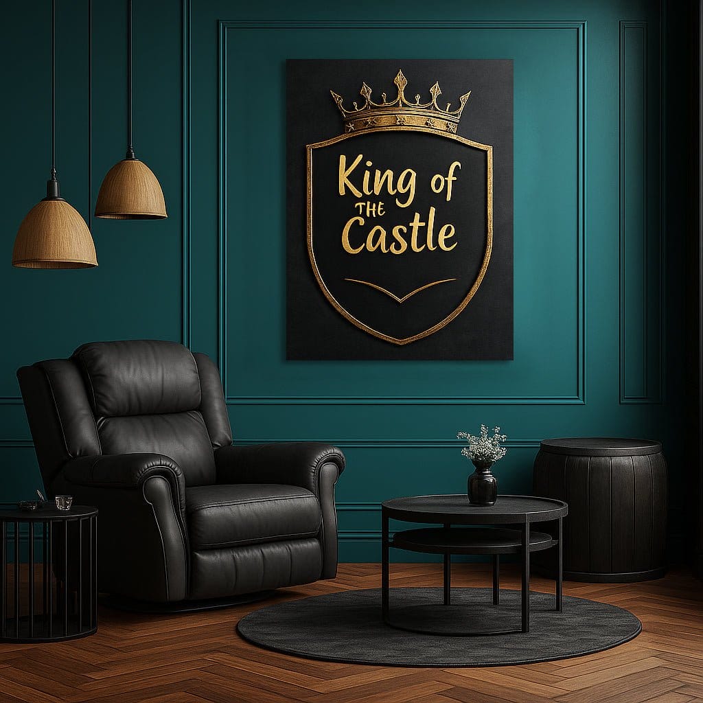 Crown Emblem Wall Art – Regal Statement Piece for Masculine Spaces - Sense for Decor