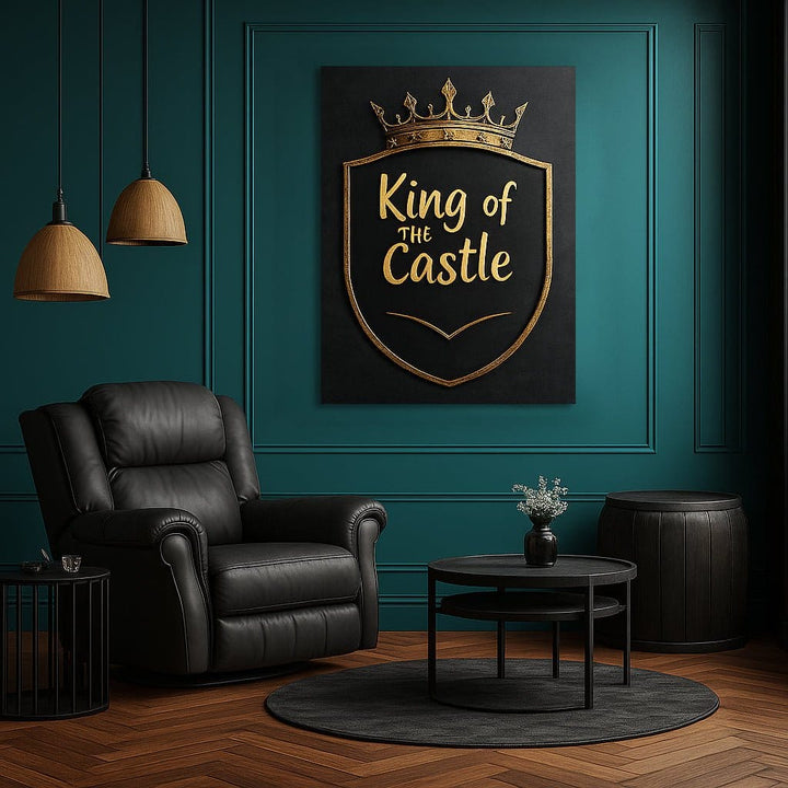Crown Emblem Wall Art – Regal Statement Piece for Masculine Spaces - Sense for Decor