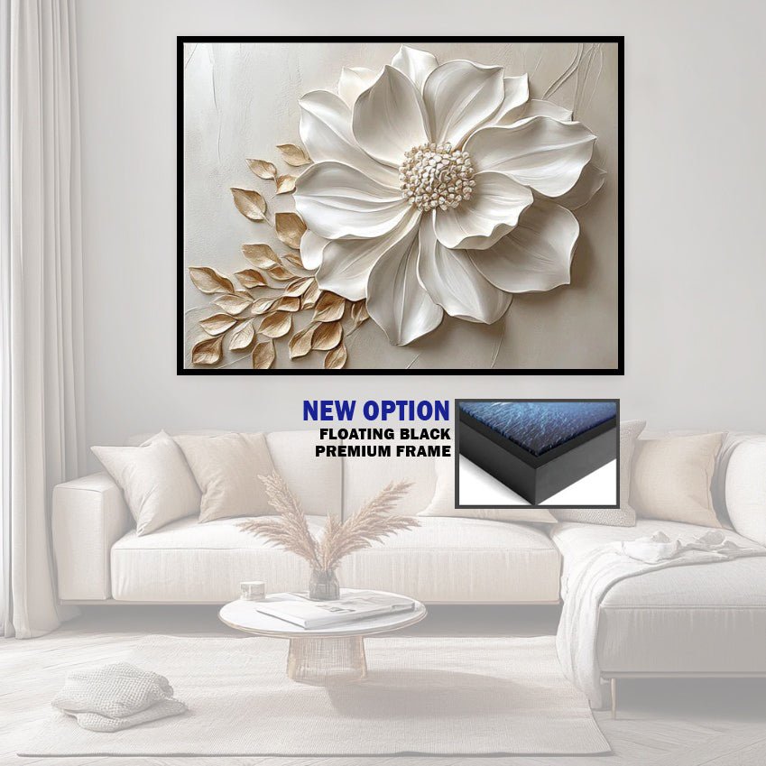 Elegant Flower Wall Art – Oversized Floral Canvas for Living Room and Home Decor - Sense for Decor
