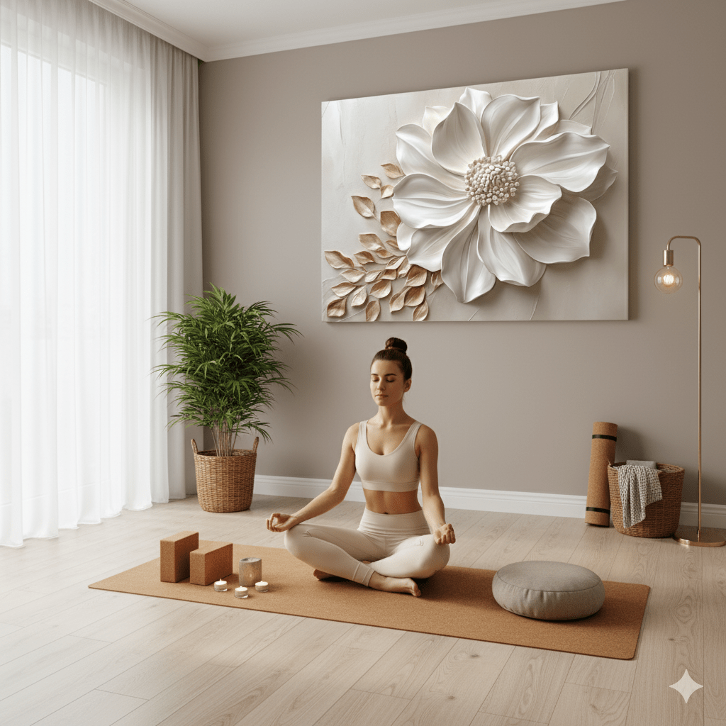 Elegant Flower Wall Art – Oversized Floral Canvas for Living Room and Home Decor - Sense for Decor