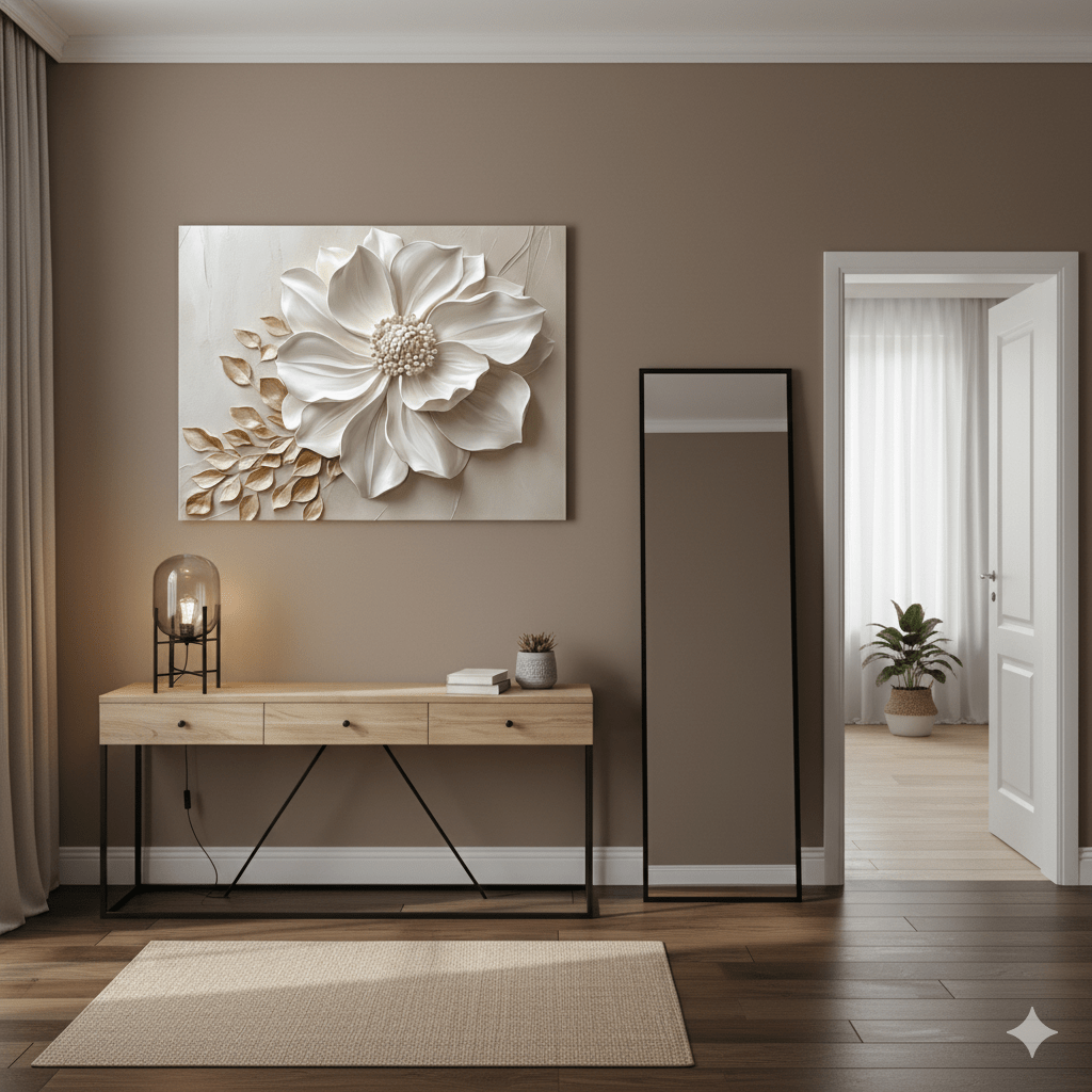 Elegant Flower Wall Art – Oversized Floral Canvas for Living Room and Home Decor - Sense for Decor