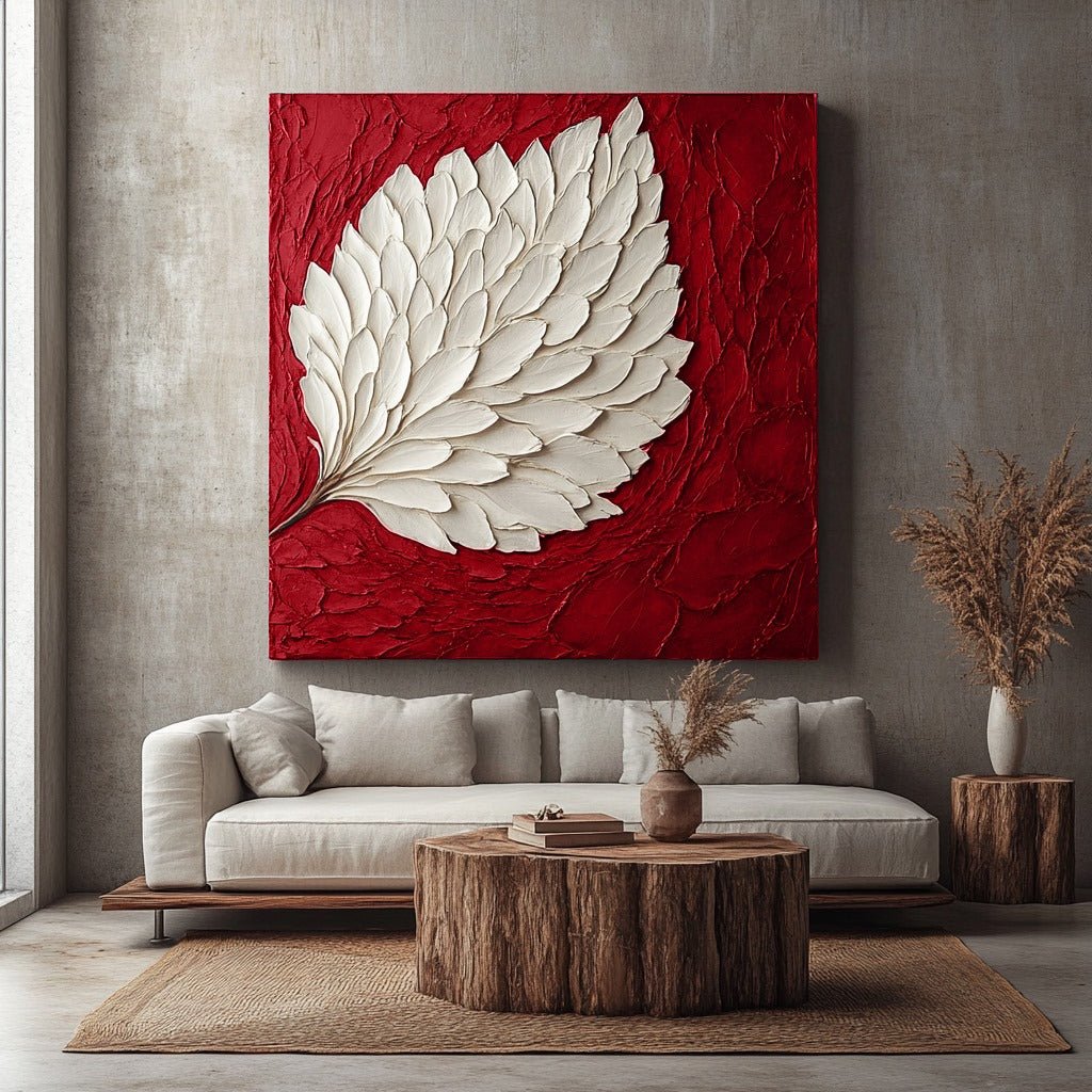 Elegant Leaf Wall Art – Large Modern Canvas for Home and Living Room Decor - Sense for Decor