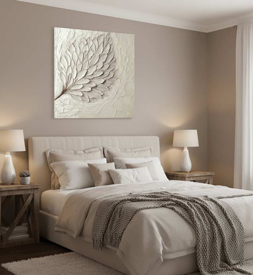 Elegant Leaf Wall Art – Large Modern Canvas for Home and Living Room Decor - Sense for Decor
