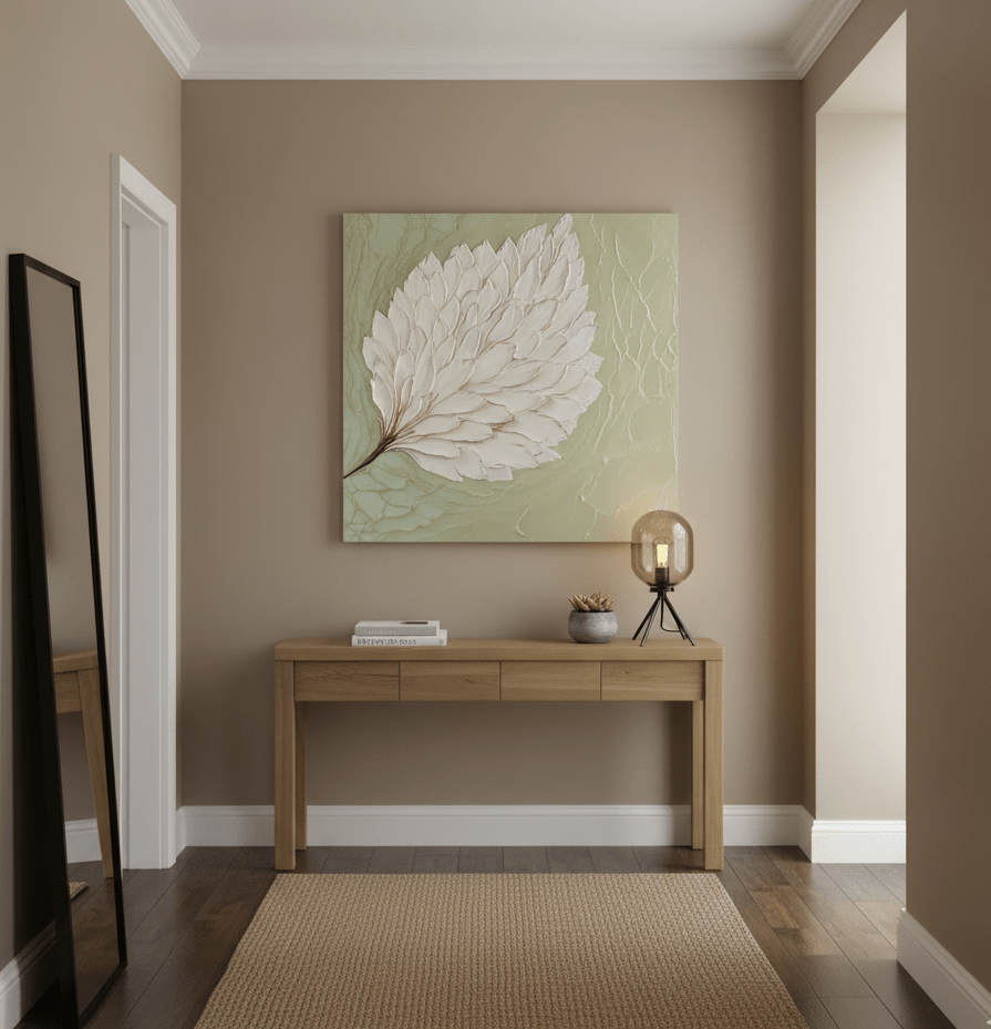 Elegant Leaf Wall Art – Large Modern Canvas for Home and Living Room Decor - Sense for Decor