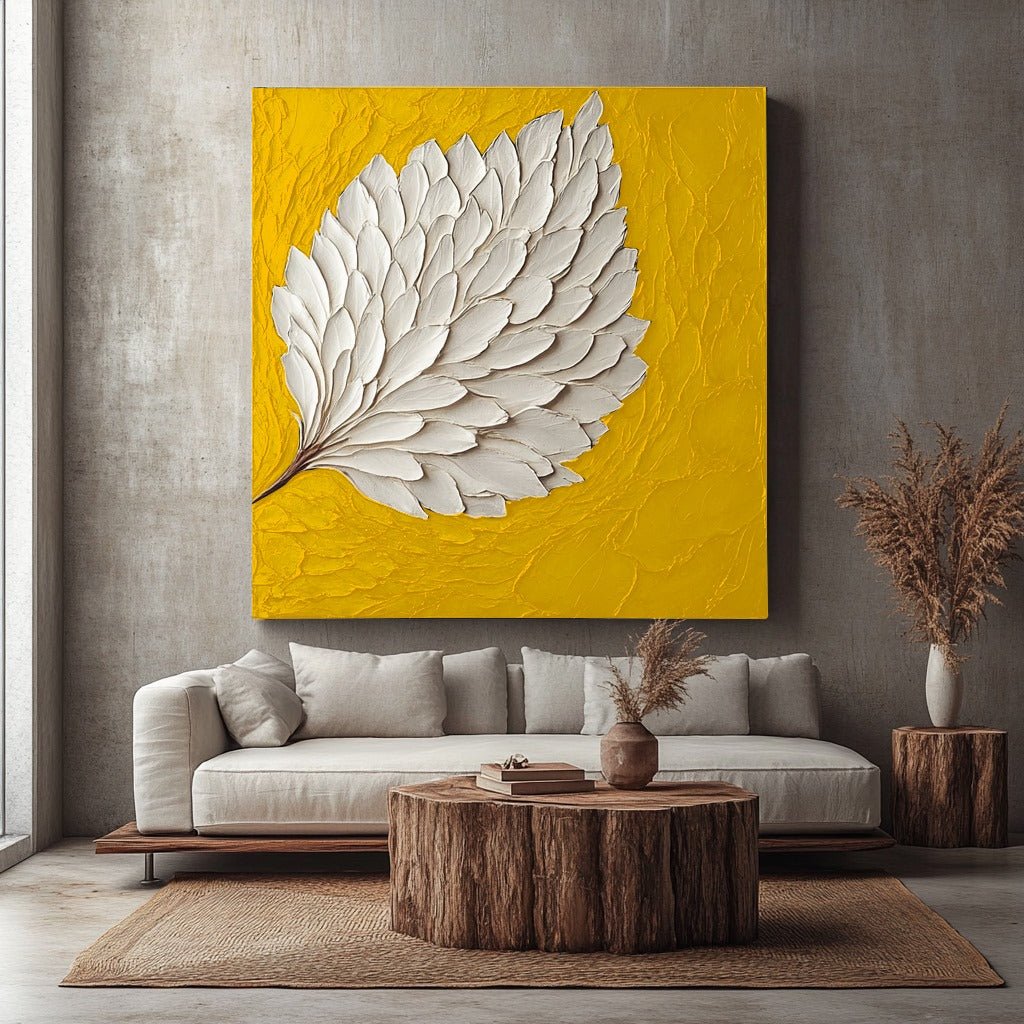 Elegant Leaf Wall Art – Large Modern Canvas for Home and Living Room Decor - Sense for Decor