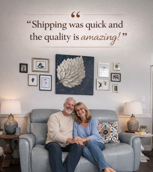 Elegant Leaf Wall Art – Large Modern Canvas for Home and Living Room Decor - Sense for Decor