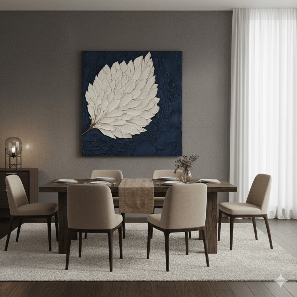 Elegant Leaf Wall Art – Large Modern Canvas for Home and Living Room Decor - Sense for Decor