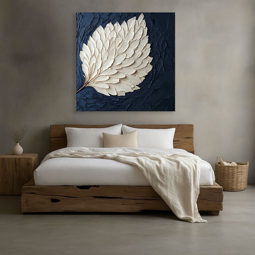 Elegant Leaf Wall Art – Large Modern Canvas for Home and Living Room Decor - Sense for Decor