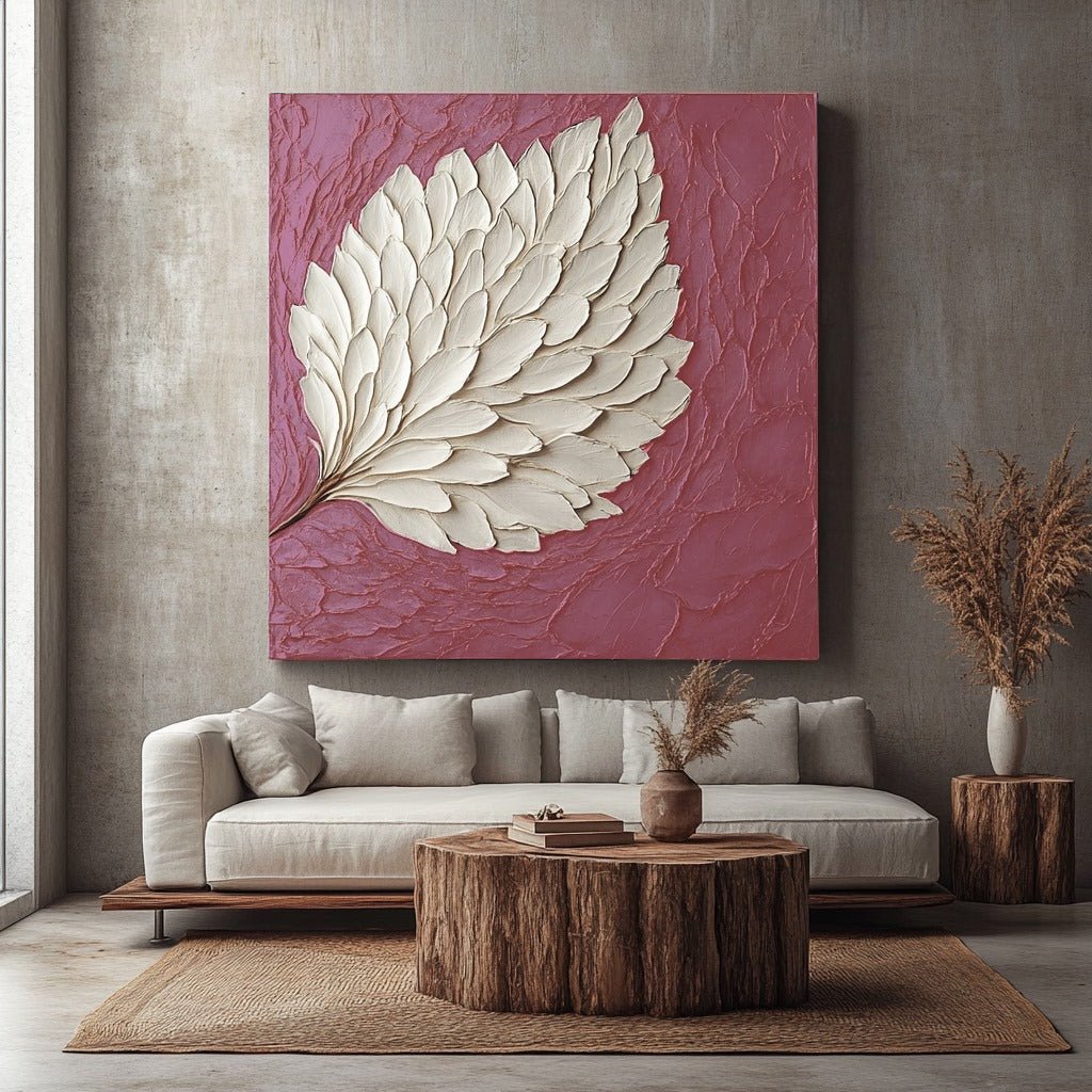 Elegant Leaf Wall Art – Large Modern Canvas for Home and Living Room Decor - Sense for Decor