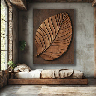 Ethereal Leaf Harmony – Rustic Botanical Wall Art with Natural Elegance - Sense for Decor