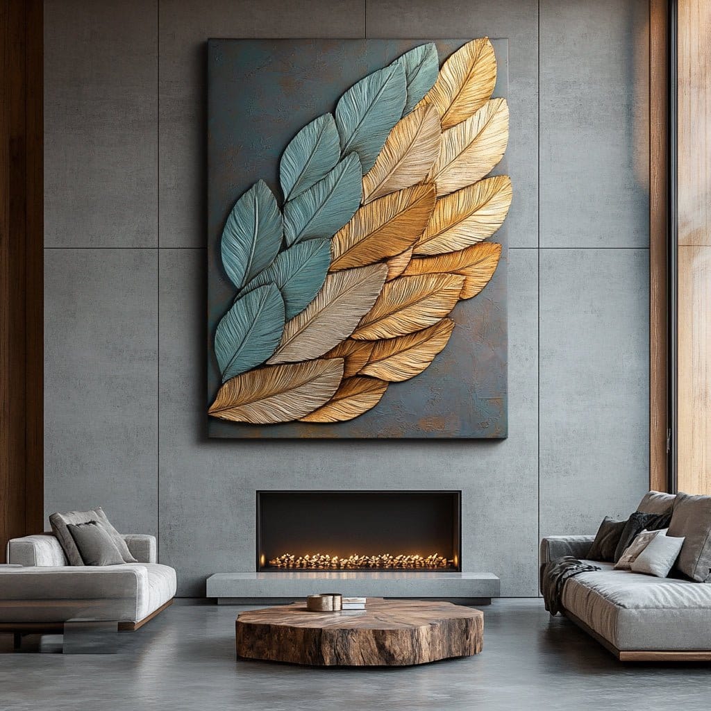 Ethereal Leaf Harmony V10 – Serene Botanical Wall Art in Soft Neutral Tones - Sense for Decor