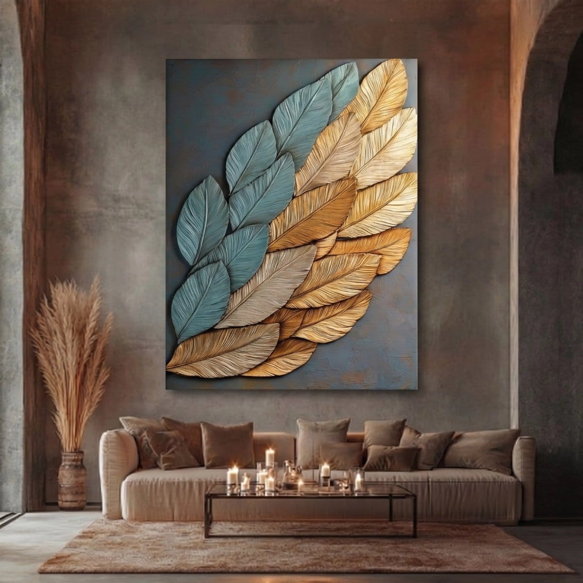 Ethereal Leaf Harmony V10 – Serene Botanical Wall Art in Soft Neutral Tones - Sense for Decor