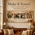 Personalized Family Tree Canvas — Four Photos & Your Family Name