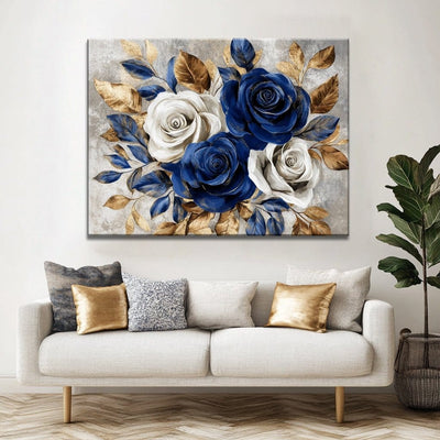 Floral Rose Canvas Wall Art – Modern Home Décor for Living Room & Bedroom - Sense for Decor