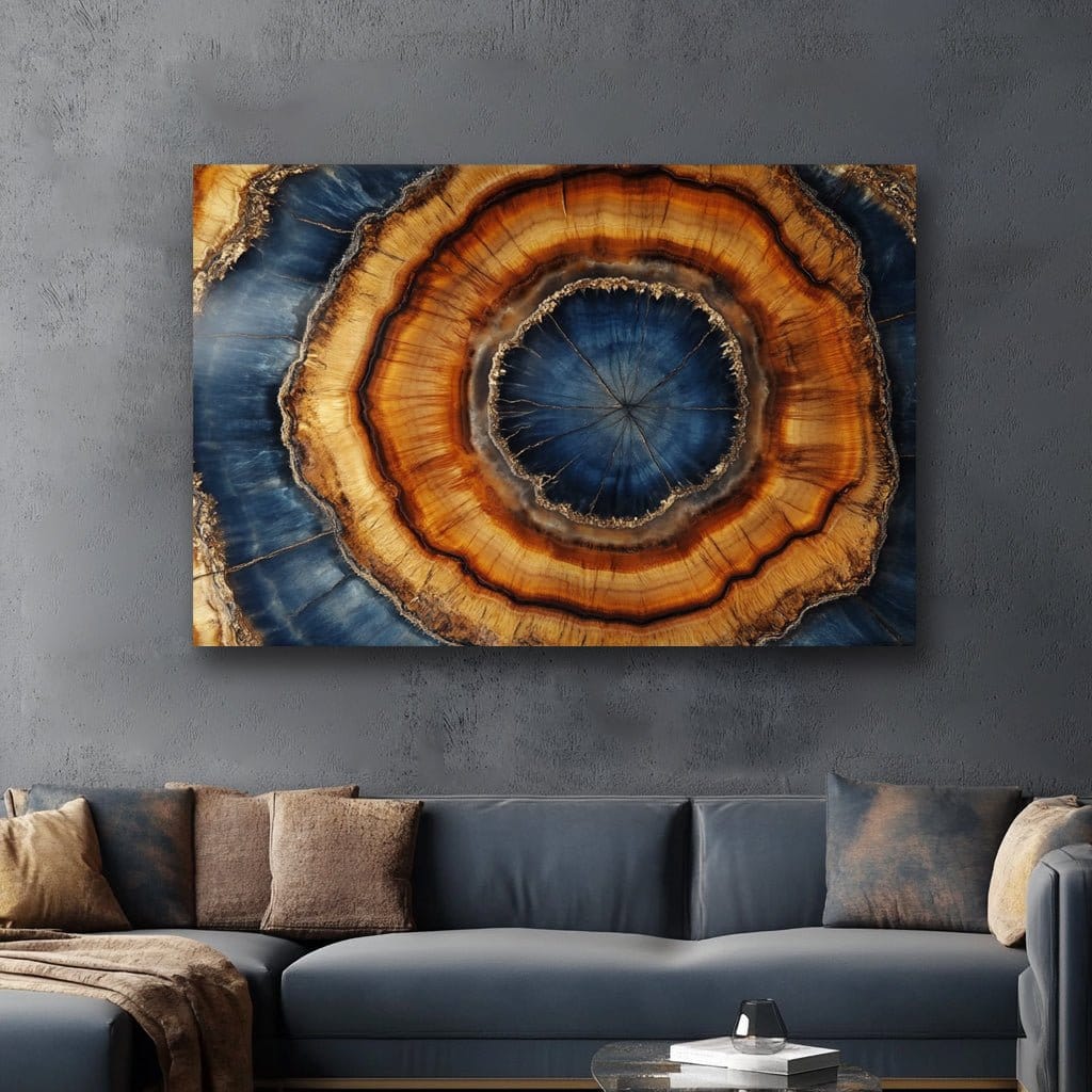 Geode Pulse – Abstract Agate - Inspired Wall Art Canvas | Earthy Luxe Decor - Sense for Decor