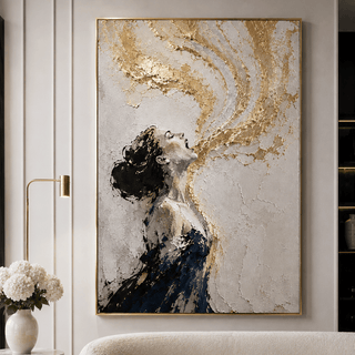 Golden Exhale – Premium Framed Canvas Wall Art - Sense for Decor