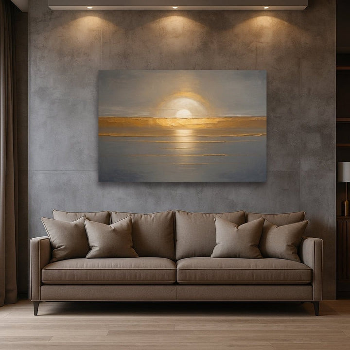 Golden Horizon Calm – Sunset Canvas Wall Art - Sense for Decor