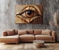 Golden Insight – Brown Eye Abstract Canvas Wall Art