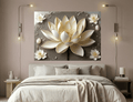 Golden Lotus Bloom Wall Art Look Canvas Print
