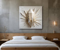 Golden Prism Radiance Abstract Geometric Canvas Wall Art