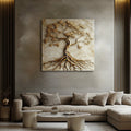 Golden Tree of Life Wall Art – Elegant Canvas for Living Room & Sacred Spaces