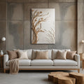 Golden Whisper Branch Elegant Nature - Inspired Canvas Print