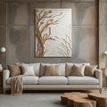 Golden Whisper Branch Elegant Nature - Inspired Canvas Print